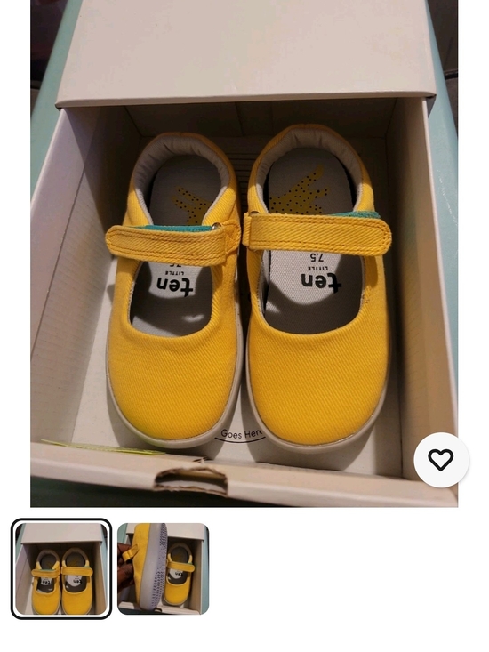 Ten Little Other - Ten Little Toddler Girls Yellow Mary Jane Shoes Sz 7.5